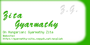 zita gyarmathy business card